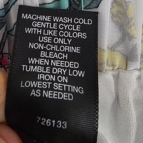 Bisou Bisou Purple Pink Floral Fairy Skirt Hi-Low Sheer Boho Midi M - Picture 9 of 10